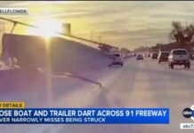U-Haul TRAGEDY: Unsecured Load Sparks Panic Driver narrowly avoids disaster as loose boat darts across