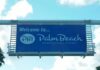 Welcome sign for Palm Beach International Airport