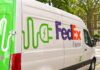 FedEx delivery van showcasing electric vehicle branding
