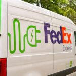 FedEx delivery van showcasing electric vehicle branding