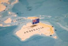 Historic DNA Discovery Reshapes Australian History Map highlighting Australia with a flag pin