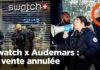 Swatch MADNESS: Chaos and Crowds Shut Stores Swatch x Audemars: Sale of the "Royal Pop" collector's watch cancelled after tensions at Parly 2