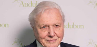 Elderly man in formal attire smiling at the camera