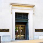 Entrance of the Supreme Court of Virginia with signage