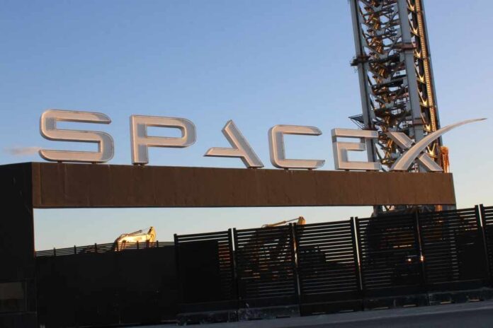 Brownsville,,Texas,Usa,November,21st,2024.,Elon,Musk's,Spacex,Starbase Sign displaying the SpaceX logo at a launch site