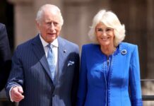 A royal couple smiling during a public appearance