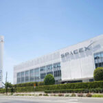 Sky-High Valuation: SpaceX’s Wild $1.75 Trillion Plan SpaceX headquarters with Falcon 9 booster displayed outside