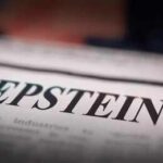 Senator Probes Billionaire’s $170M Mystery Close-up of a newspaper headline reading 'EPSTEIN'