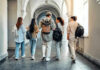 Federal Review Targets California School Districts Five students walking in a school hallway together