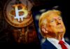 Trump’s Latest Disclosure Turns Heads Nationwide smartphone showing a man in a suit beside a large bitcoin symbol