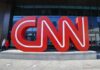 CNN’s Iran Numbers Hand Republicans A New Edge CNN red logo sculpture outside a building entrance