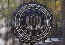 FBI seal on a building wall
