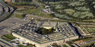 Pentagon building seen from above
