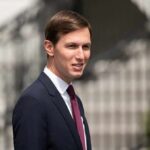 Shadow Accounts Alleged – Kushner Fires Back Jared Kushner in a navy suit outdoors